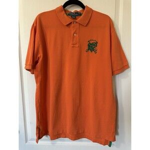 Polo Ralph Lauren Orange XL Polo Shirt Crest Logo Embroidered Big Pony Vintage